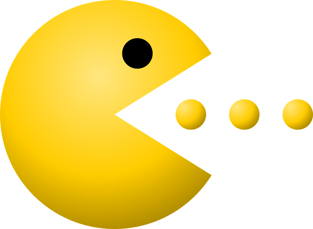 Yellow Pacman eats yellow balls.
Sourced via Pixabay.com 